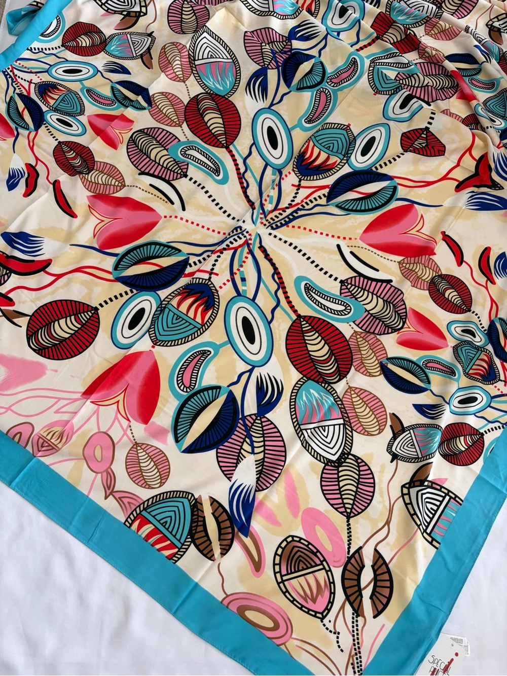 New Beach Wrap Scarf Shawl Dress Skirt Kimono Size XL 76x52 Floral Oversized